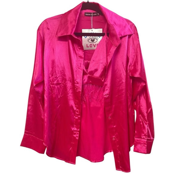 NWT Elegant Pink Wide-Leg Trousers for Versatile Occasions - Picture 7 of 7